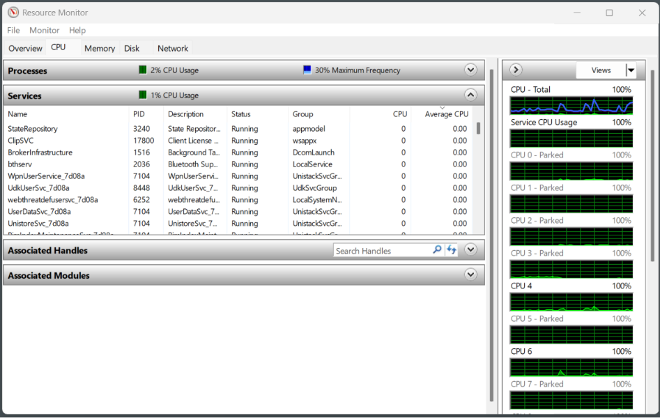 windows resource monitor