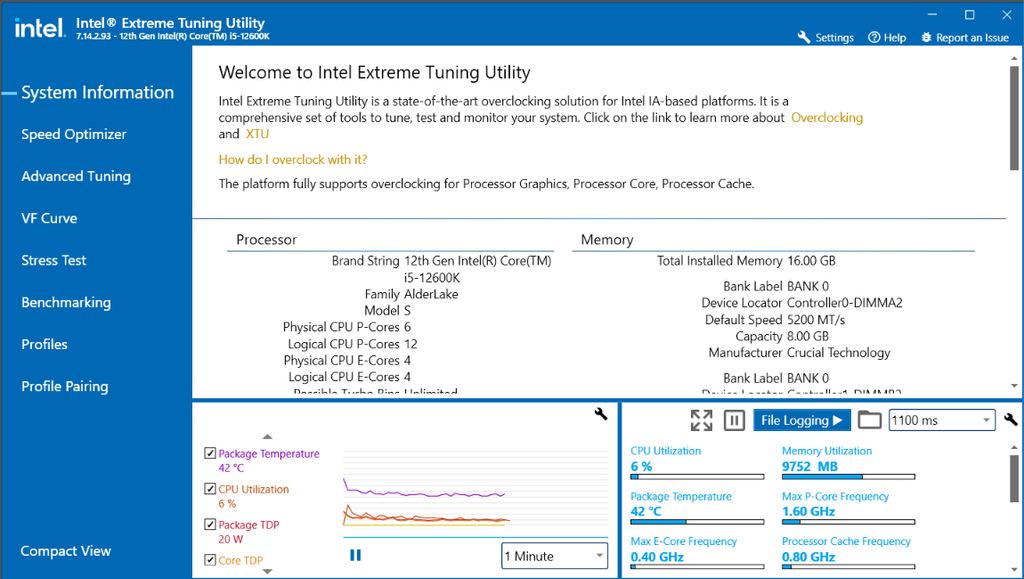 Intel XTU 1