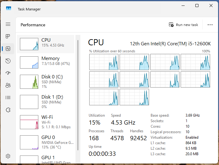 10 logical processors with hyperthreading turned off
