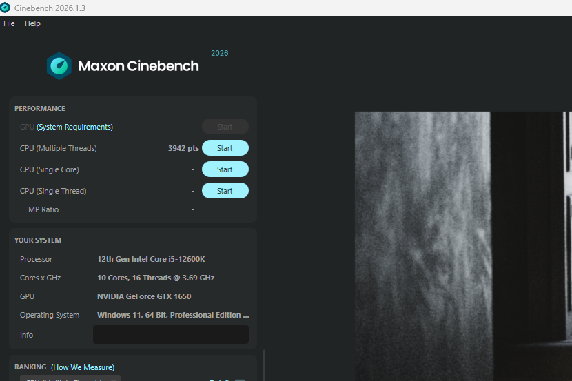 Cinebench 2026 Multiple Threads Test